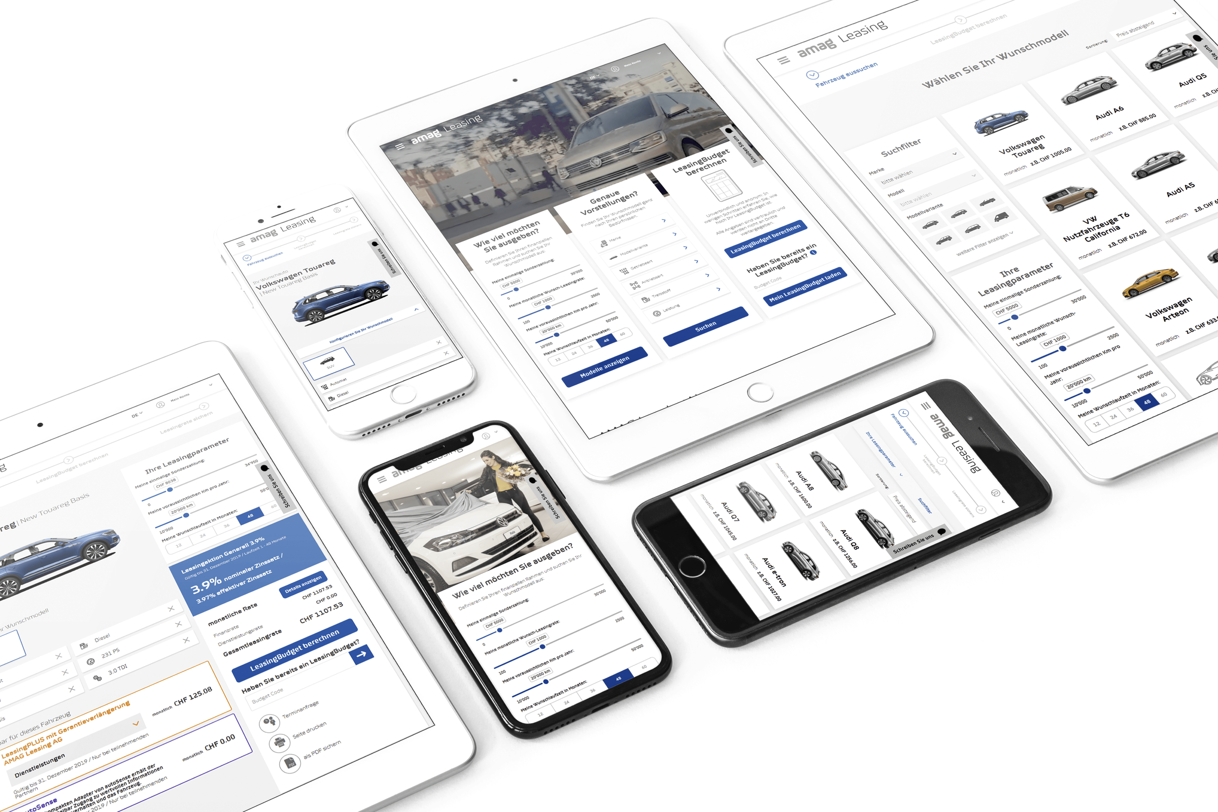 Leasing Portal touch screen devices